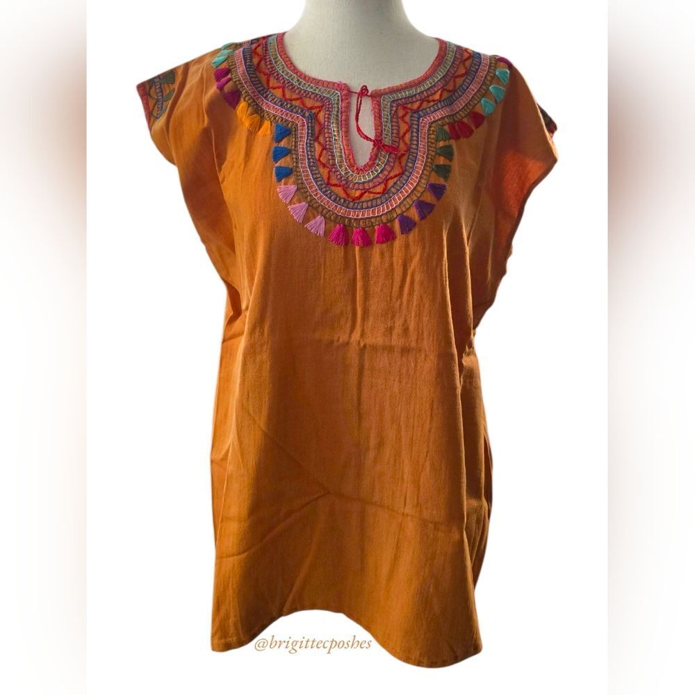 HANDMADE Traditional Embroidered Mexican Blouse